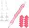 Handmade 5D Diamond Painting Art Drill Pen Kit Tool with 14pc Thin Tips and 10 Waxes Glitter Pink